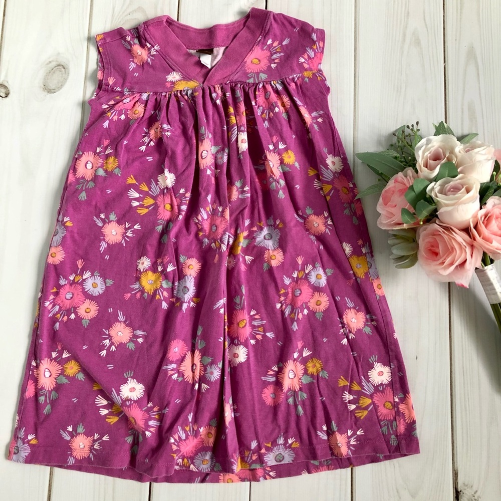 Tea Collection Purple Print Dress